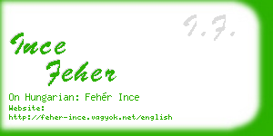 ince feher business card